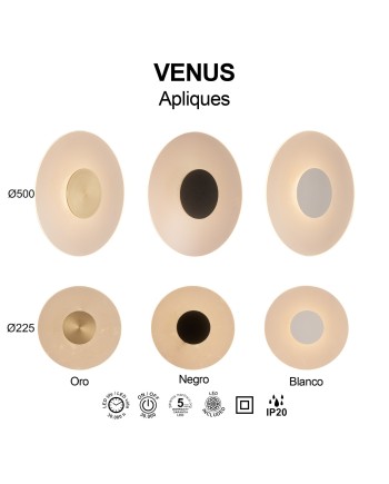 VENUS * APLIQUE 9W 3000K ORO